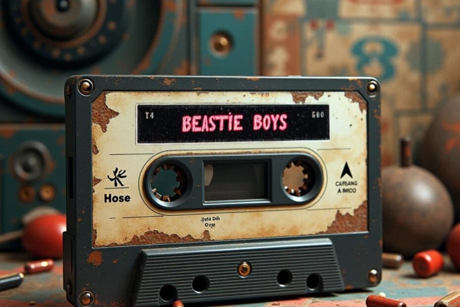 Cinta de cassette con las canciones de Beastie Boys Cassette tape with Beastie Boys songs