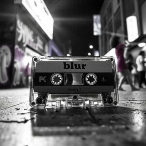 Cinta de cassette con las canciones de Blur. Cassette tape with Blur songs.