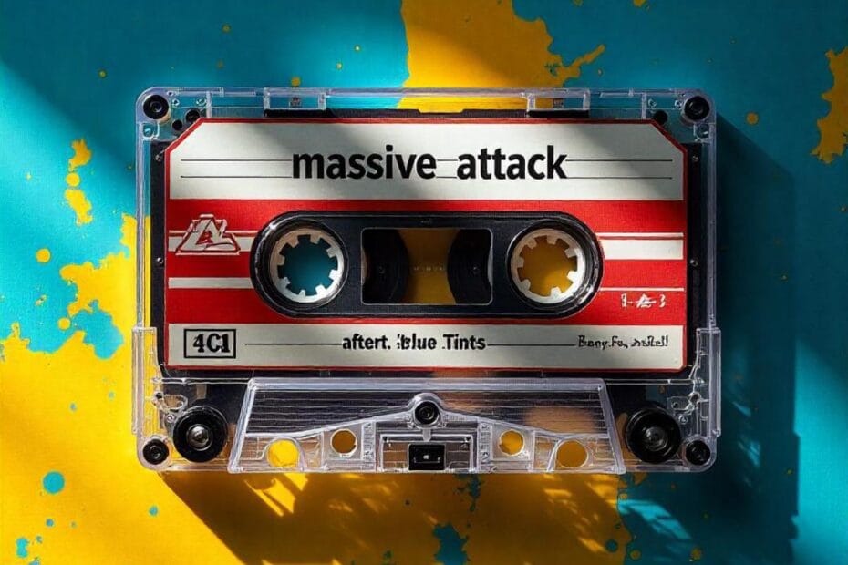 Cinta de cassette con las canciones de Massive Attack. Cassette tape with Massive Attack songs.