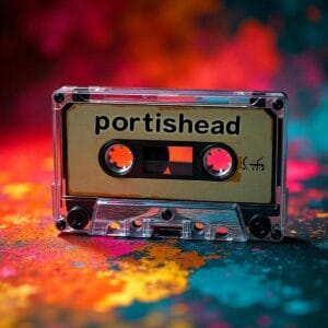 Cinta de cassette con las canciones de Portishead. Cassette tape with Portishead songs.