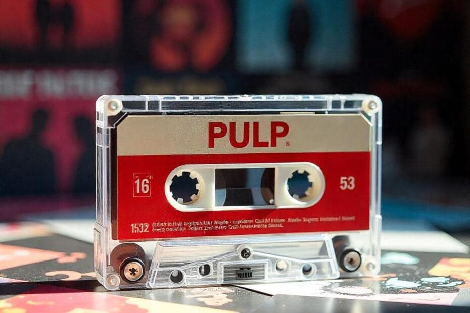 Cinta de cassette con las canciones de Pulp. Cassette tape with Pulp songs.