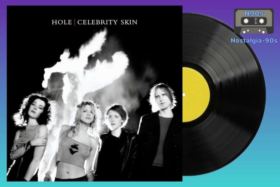 Portada del álbum Celebrity Skin de Hole. Hole Celebrity Skin album cover.