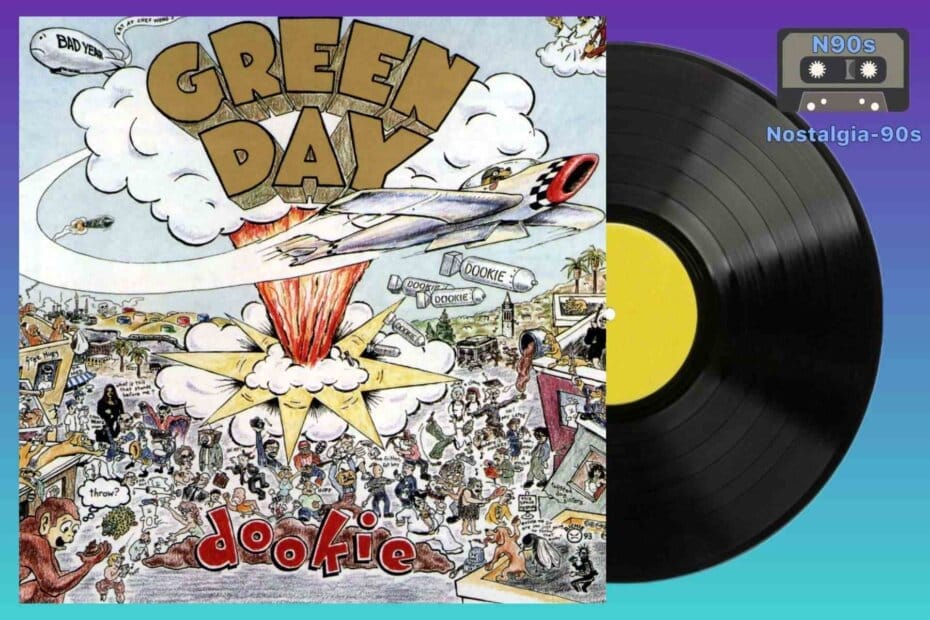 Portada del álbum Dookie de Green Day. Green Day Dookie album cover.