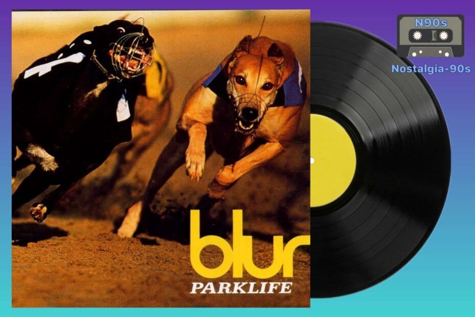 Portada del álbum Parklife de Blur. Blur Parklife album cover.