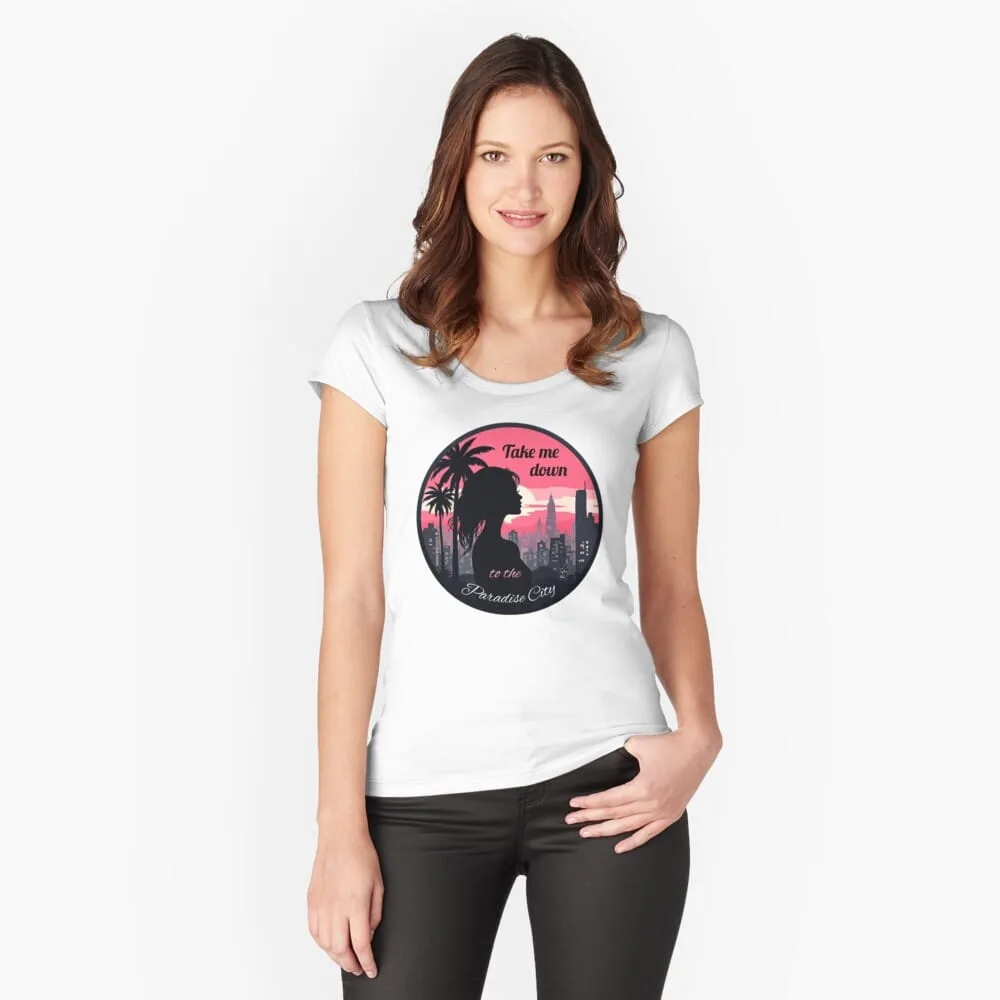 Camiseta Paradise City, una de las canciones más famosas de la música de los 90.
Paradise City T-shirt, one of the most famous songs in 90s music.