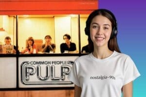 Portada del single Common People de Pulp. Pulp Common People single cover.