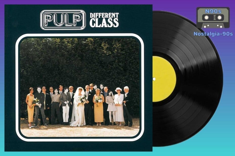 Portada del álbum Different Class de Pulp. Pulp Different Class album cover.