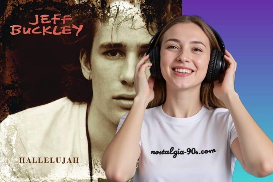 Portada del single Hallelujah de Jeff Buckley. Jeff Buckley Hallelujah single cover.