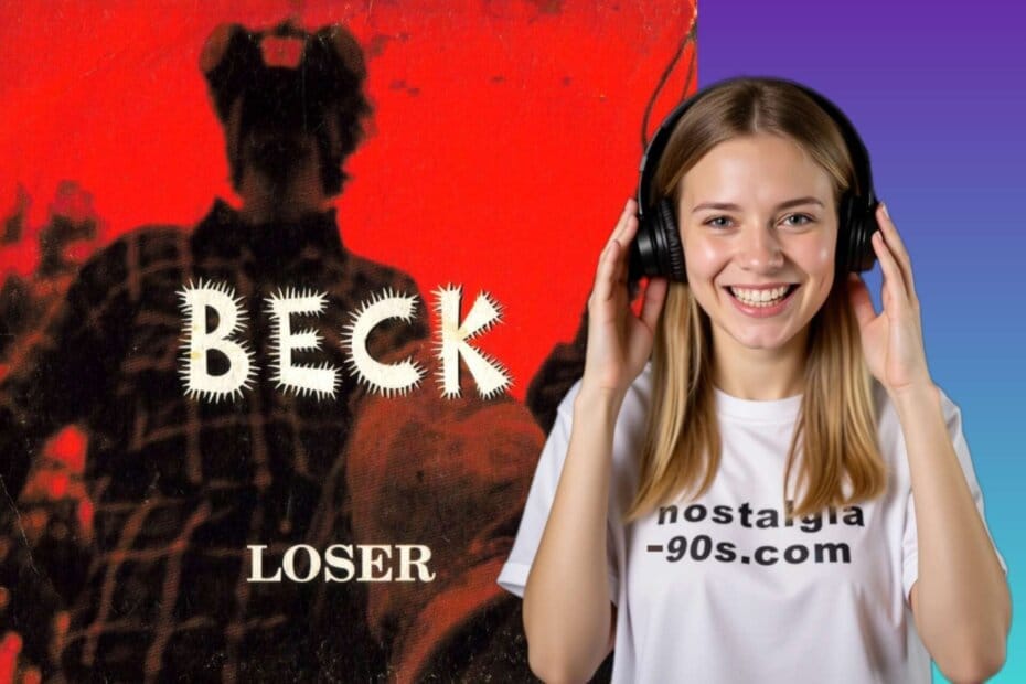 Portada del single Loser de Beck. Beck Loser single cover.