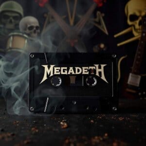 Cinta de cassette con las canciones de Megadeth. Cassette tape with Megadeth songs.