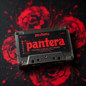 Cinta de cassette con las canciones de Pantera. Cassette tape with Pantera songs.