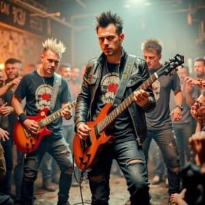 Punk rock y funk de los 90. Punk rock and funk of the 90s.