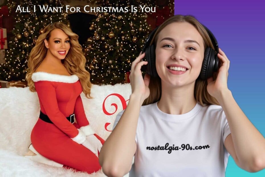 Portada del single All I Want For Christmas Is You de Mariah Carey. Mariah Carey All I Want For Christmas Is You single cover.