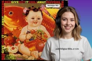 Portada del single Give It Away de Red Hot Chili Peppers. Red Hot Chili Peppers Give It Away single cover.