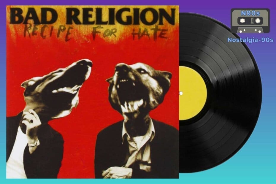 Portada del álbum Recipe for Hate de Bad Religion. Bad Religion Recipe for Hate album cover.